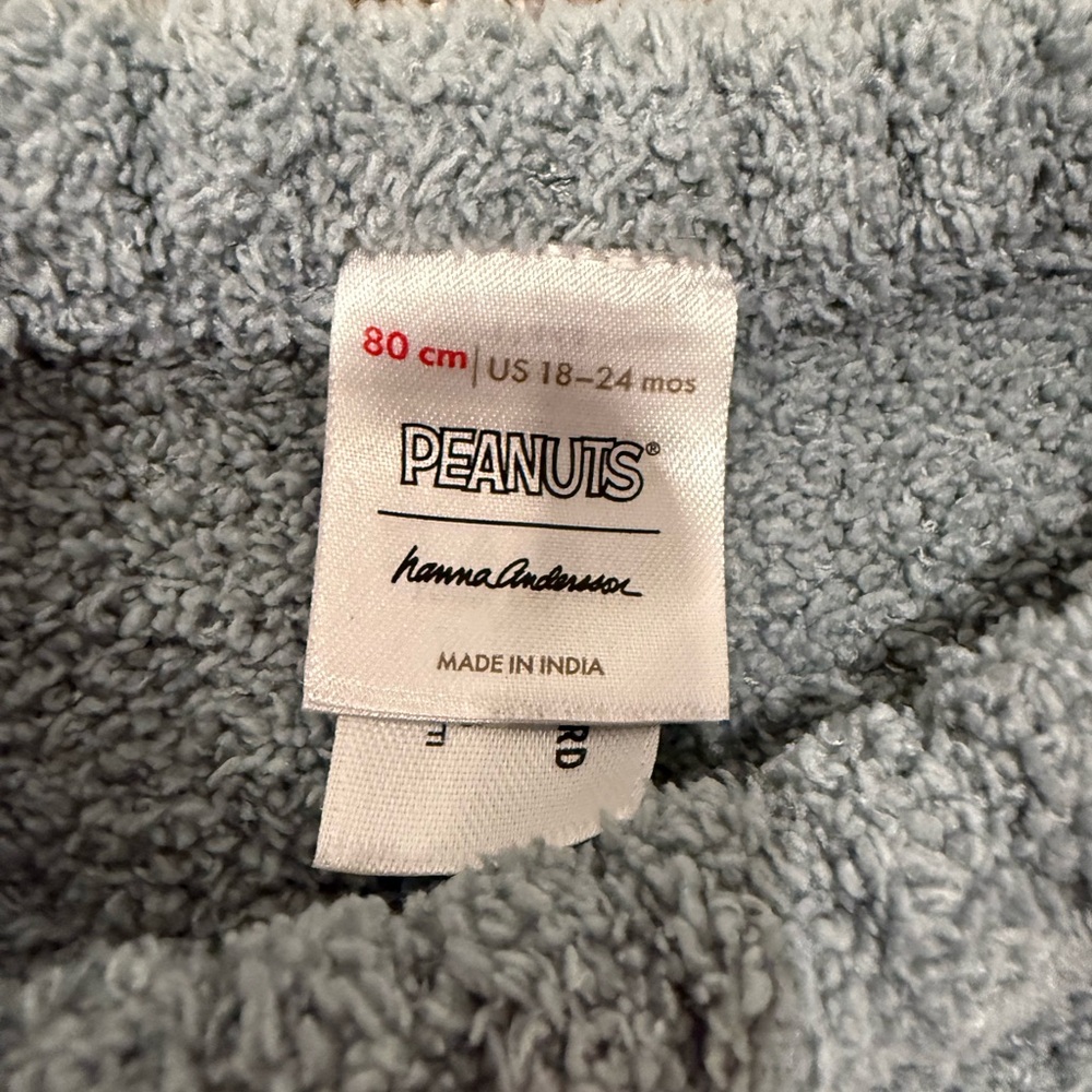 Hanna Andersson Two-Piece Snoopy Moon Loungewear Set - Dusty Blue - Picture 2 of 2